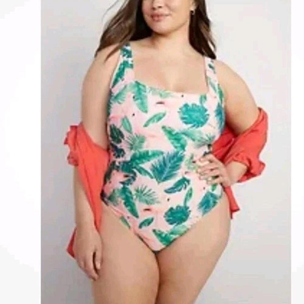 Old Navy Women's Size L Flamingo Print Bathing Suit NWT